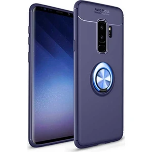 Tekno Grup Samsung Galaxy S9 Plus Kılıf Ultra Korumalı Yüzüklü Manyetik Ravel Silikon Lacivert