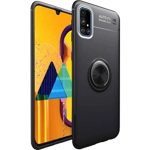 Tekno Grup Samsung Galaxy A51 Kılıf Ultra Korumalı Yüzüklü Manyetik Ravel Silikon Siyah