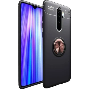 Tekno Grup Xiaomi Redmi Note 8 Pro Kılıf Ultra Korumalı Yüzüklü Manyetik Ravel Silikon Siyah - Rose
