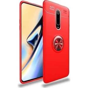 Tekno Grup Xiaomi Redmi 8 Kılıf Ultra Korumalı Yüzüklü Manyetik Ravel Silikon Kırmızı