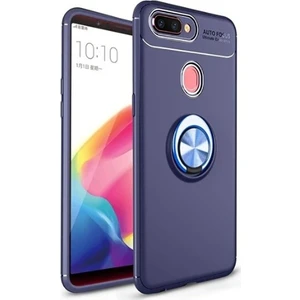 Tekno Grup Oppo A5/A9 2020 Kılıf Ultra Korumalı Yüzüklü Manyetik Ravel Silikon Lacivert