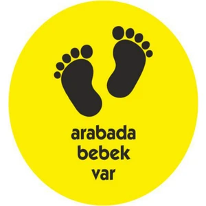 Sticker Fabrikası Arabada Bebek Var Sticker - 00001