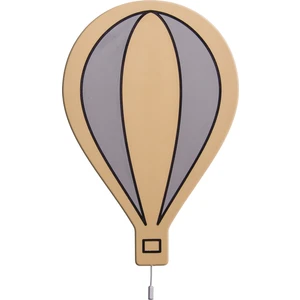 Hepsi Tedarik Sarı-Gri Balon Ahşap Gece Lambası Dekoratif Çocuk Odası Duvar Aydınlatma