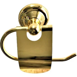 Dicle Gold Banyo Aksesuarı Sarı Altın Renk Kapaklı Tuvalet Kağıtlığı