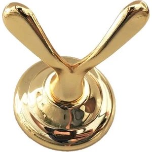 Dicle Gold Banyo Aksesuarı Sarı Altın Renk Ikili Askılık