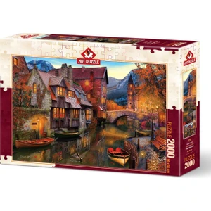 Art Puzzle Kanal Boyu Evleri 2000 Parça Puzzle Zorlu Kesim 96x68 cm Kaliteli Materyal