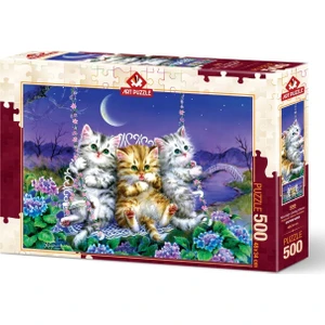 Art Puzzle Ayışığında Sallanan Kedicikler 500 Parça Puzzle