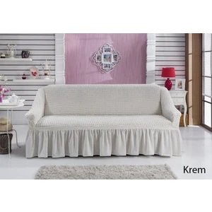 Karna Home 3 Kişilik Pamuklu Koltuk Kanepe Örtüsü Krem