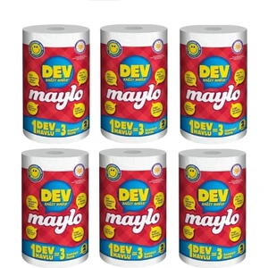 Çift Katlı Dev Kağıt Havlu 6 Adet