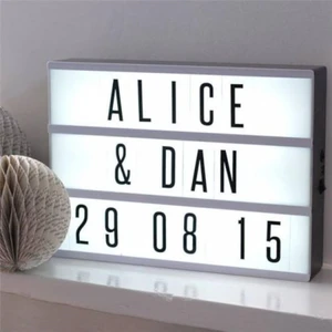 A4 Işıklı Harfli Dekoratif LED Pano Lightbox USB Girişli