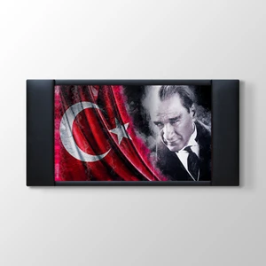 - Modern Tasarım Atatürk Makam Arkalığı Panosu Tablosu - 100X55CM