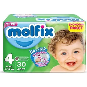 Bebek Bezi 3D 4 Beden Maxi 7-14 Kg 30lu Jumbo