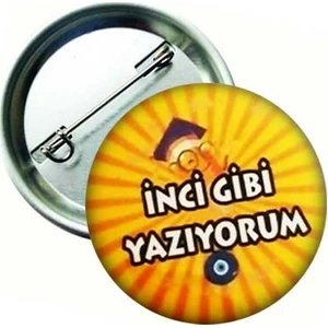 Hediye Panayırı Inci Gibi Yazıyorum Öğrenci Yaka Rozeti 20'li