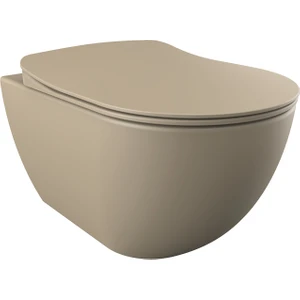 Creavıt Free Asma Klozet Cappucıno Mat + Cappucıno Soft Yavaş Kapanır Klozet Kapağı FE320.F0000+KC0903.01.0800E