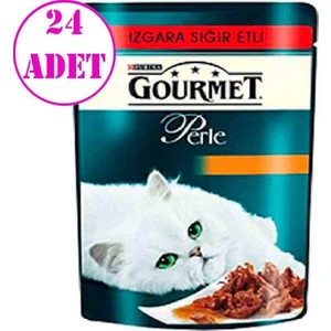 Gourmet Perle Izgara Sığır Etli Yaş Kedi Maması 85 gr 24 Ad