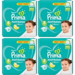 17+ kg  8 Numara 31 x 4 = 124'lü  Bebek Bezi Paketi
