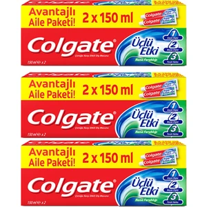 Colgrate Diş Macunu Üçlü Etki 2 x 150 ml 3 Adet