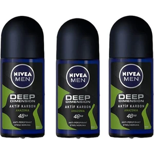 Men Deep Dimension Amazonia Roll-On Deodorant 50 ml Erkek 3 Adet