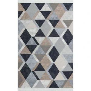 Eko Halı Arya Ar 10 Beige Black Bej Siyah Yıkanabilir Pamuk Çift Taraflı Kilim 120 x 180 cm