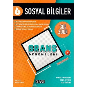 İşleyen Zeka Yayınları 6. Sınıf Sosyal Bilgiler Branş Denemeleri - Ümit Kılıç