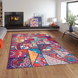 Özel Tasarım Dekoratif Kaymaz Taban Yıkanabilir Trend Halı 80 x 120 cm