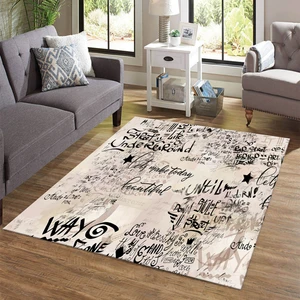Dekoratif Özel Tasarım Kaymaz Taban Yıkanabilir Halı 120 x 180 cm