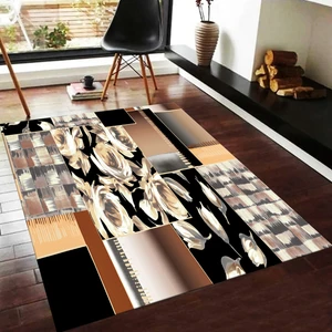 Dekoratif Özel Tasarım Kaymaz Taban Yıkanabilir Halı 120 x 180 cm