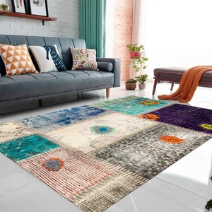 Dekoratif Özel Tasarım Kaymaz Taban Yıkanabilir Halı 80 x 50 cm
