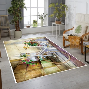 Dekoratif Özel Tasarım Kaymaz Taban Yıkanabilir Halı 80 x 120 cm