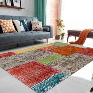Dekoratif Özel Tasarım Kaymaz Taban Yıkanabilir Halı 80 x 50 cm