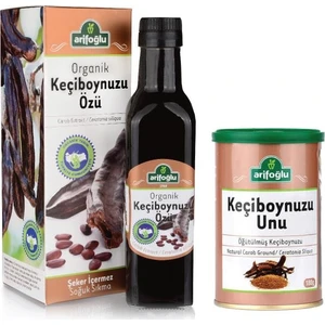 Organik Keçiboynuzu Özü 250ML + Keçiboynuzu Unu 180G