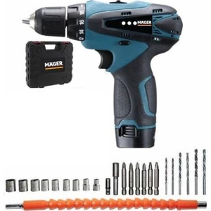 20 V 3 Ah Çift Akülü Kutulu Işıklı Vidalama Şarjlı Matkap 30'lu Professional Set