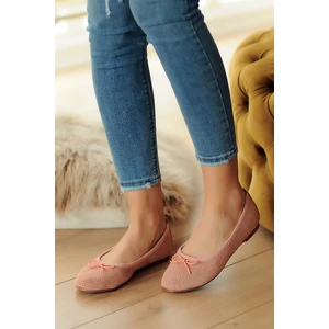 Pembe Potin Rahat Taban Kadın Babet A750-20