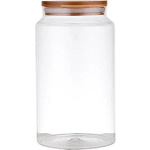Bambu Kapaklı Kavanozu 3'lü  1,3 lt
