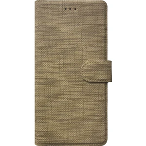Apple iPhone X Kılıf Fabric Book Wallet Gold