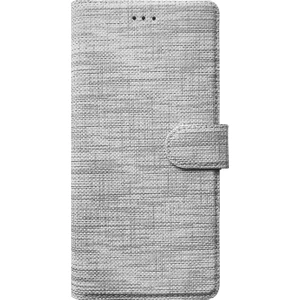 Apple iPhone X Kılıf Fabric Book Wallet Gri