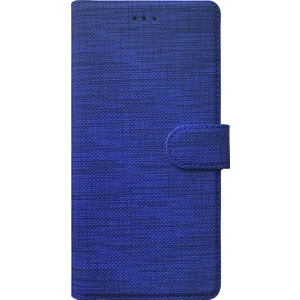 Apple iPhone X Kılıf Fabric Book Wallet Lacivert