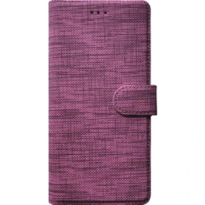 Apple iPhone X Kılıf Fabric Book Wallet Mor