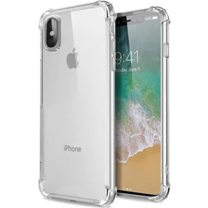 Apple iPhone X/XS Şeffaf Airbag Antishock Silikon Kılıf + Tam Kaplayan Ekran Koruyucu 5D Cam