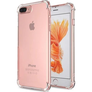 Apple iPhone 7 Şeffaf Airbag Antishock Silikon Kılıf + Tam Kaplayan Fiber Nano Ekran Koruyucu 6D Siyah Nano Cam