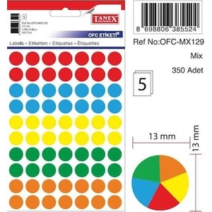 OFC-129 Mix Color Ofis Etiketi