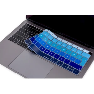 Laptop Macbook Air Klavye Kılıfı Türkçe Q Harf Baskılı A1932 ile Uyumlu Ombre