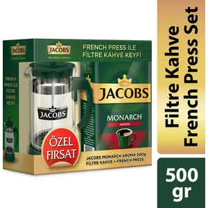 Monarch Aroma Filtre Kahve 500gr + French Press Set