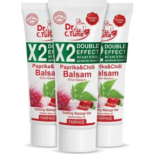 Dr. C. Tuna Biberli Masaj Jeli 250 ml Çif Etkili 3'lü Set