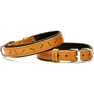 Konforlu El Yapımı Kemik Desenli Köpek Boyun Tasması