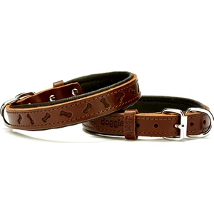 Konforlu El Yapımı Kemik Desenli Köpek Boyun Tasması