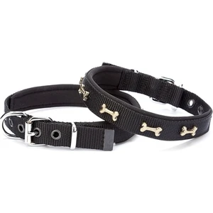 Konforlu Dokumadan El Yapımı Kemik Süslü Köpek Boyun Tasması