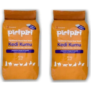 Pisipisi Eczacıbaşı Marsilya Sabunlu Ince Taneli Topaklanan Kedi Kumu 10 kg x 2 Adet