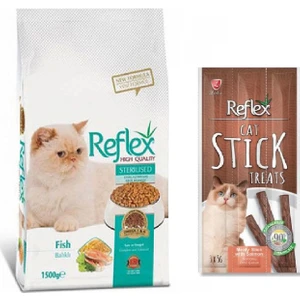 Sterilised Kısırlaştırılmış Balıklı Kedi Maması 1,5 kg + Stick