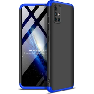 Samsung Galaxy A51 Kılıf Zore 360 Tam Koruma 3 Parça Ays Kapak  Siyah - Mavi